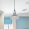 Nuvo Zelda 1-Light Pendant, E26 60W, Black, Gray Metal Shade, Faux Leather Straps 60/7646 - alternate 2